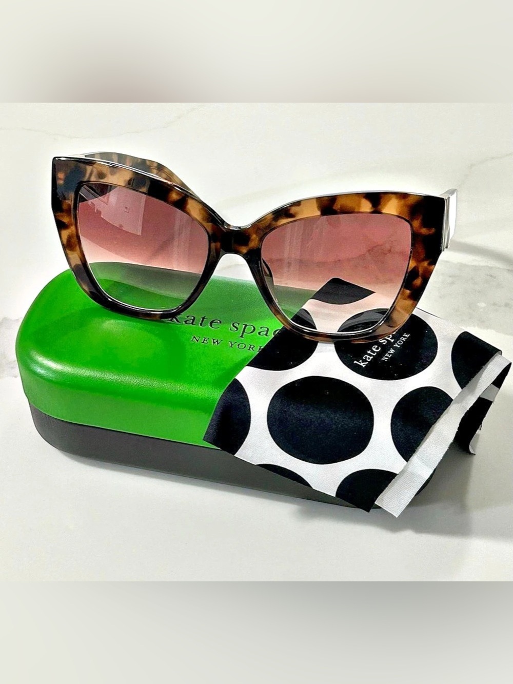 Kate Spade Sunglasses Hello Sunshine Tortoiseshell Brown & Black
